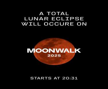 Night walk under the lunar eclipse