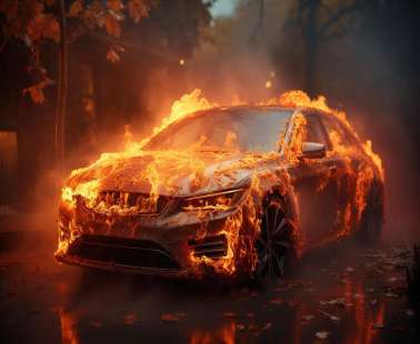 Εμπρησμός οχημάτων στον Άγιο Δομέτιο