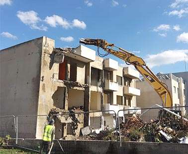 By demolishing they built their own company