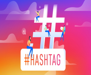 A child counts hashtags