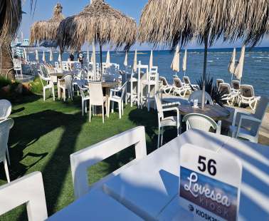 Roadworks in Oroklini — yet everyone still heads to LoveSea Beach Bar Resto