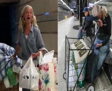 Homeless woman sings and enchants everyone!