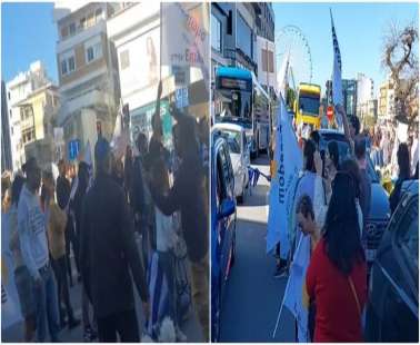 Αυτοκινητοπομπή και πορεία διαμαρτυρίας στη Λευκωσία