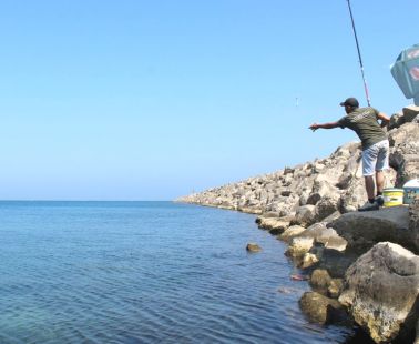 Simple fishing in Cyprus