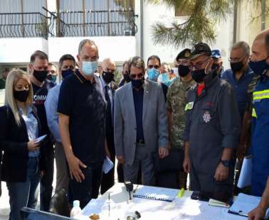 Στο Κέντρο Συντονισμού στην Βαβατσινιά έφθασε ο Πρόεδρος Αναστασιάδης