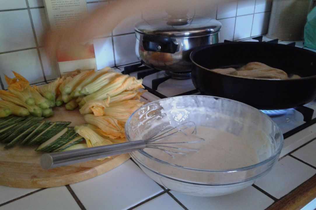 Crispy fried zucchini blossoms recipe