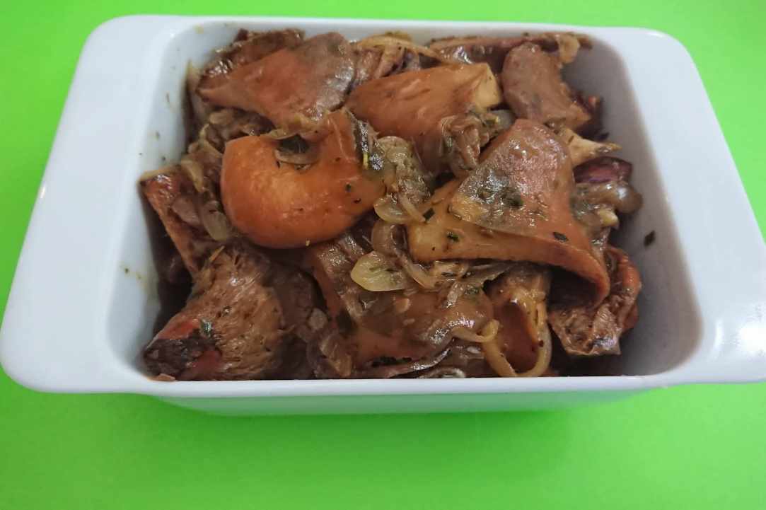 Mountain red mushrooms with wine gallery image 3