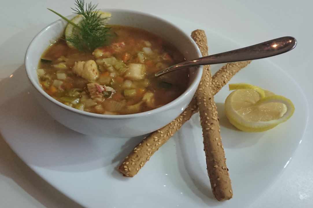 Fish soup with redfish and cod