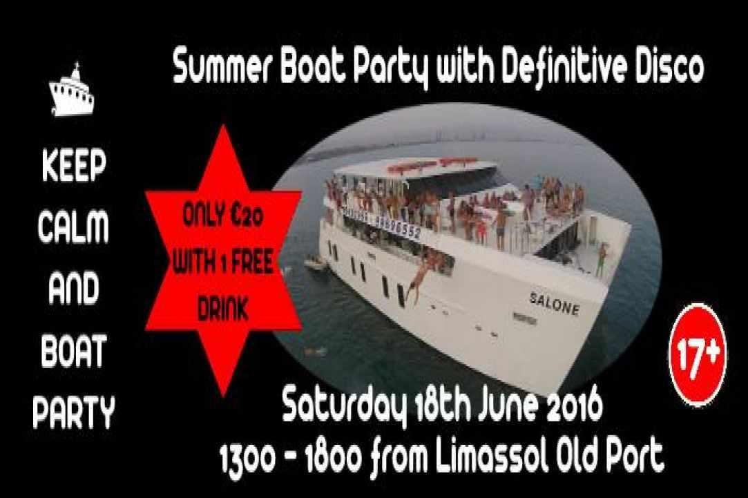 Keep Calm and BOAT PARTY with Definitive Disco at day