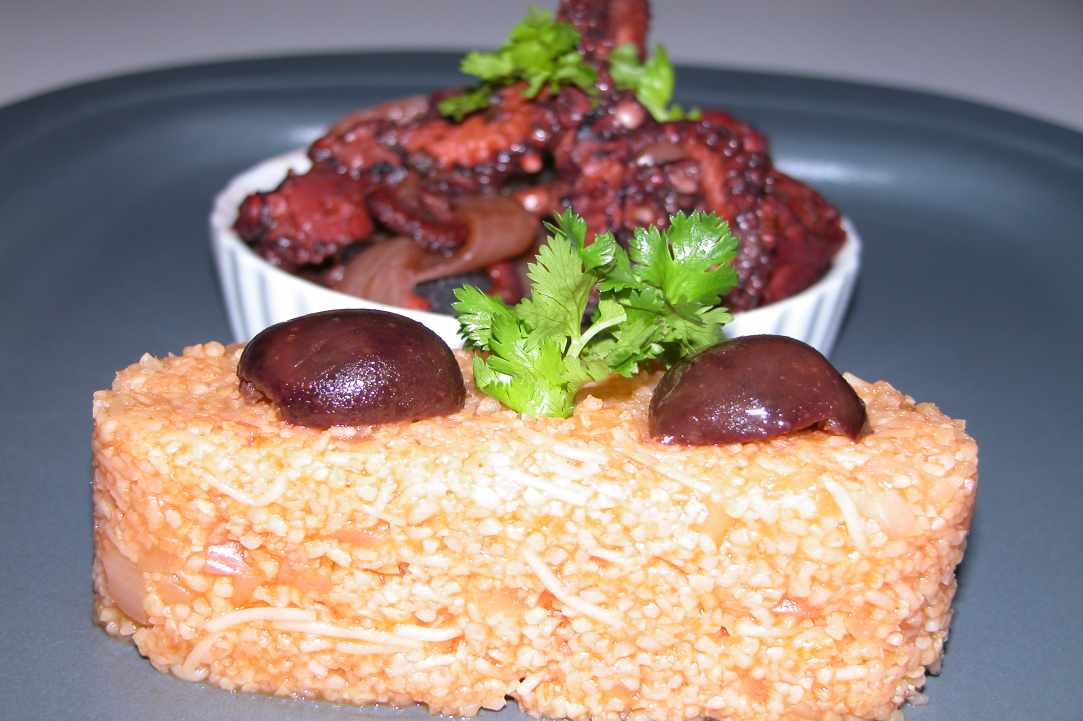 Octopus Stifado (Cyprus octopus stew with onions)