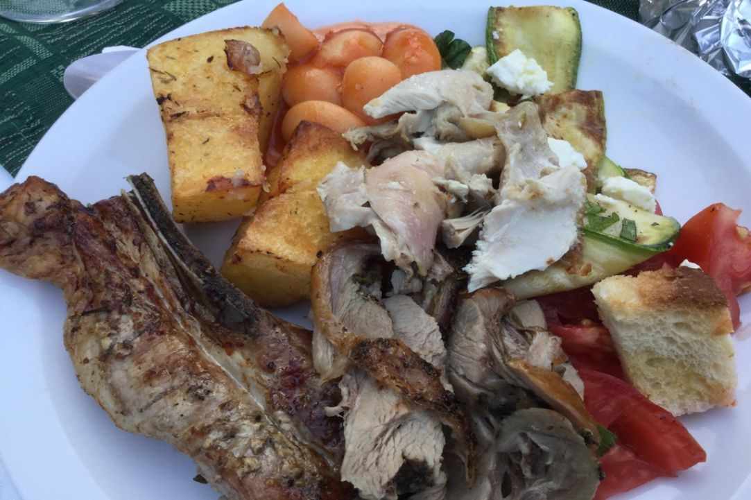 Cooking on charcoal