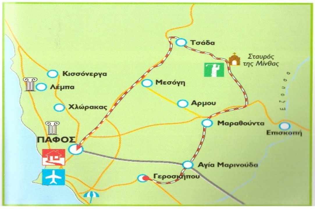 Bicycle routes of Cyprus Larnaka and Pafos