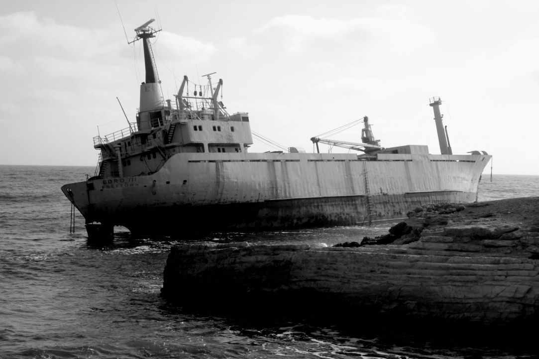 Wreck of the Edro III, Sea Caves, Pafos