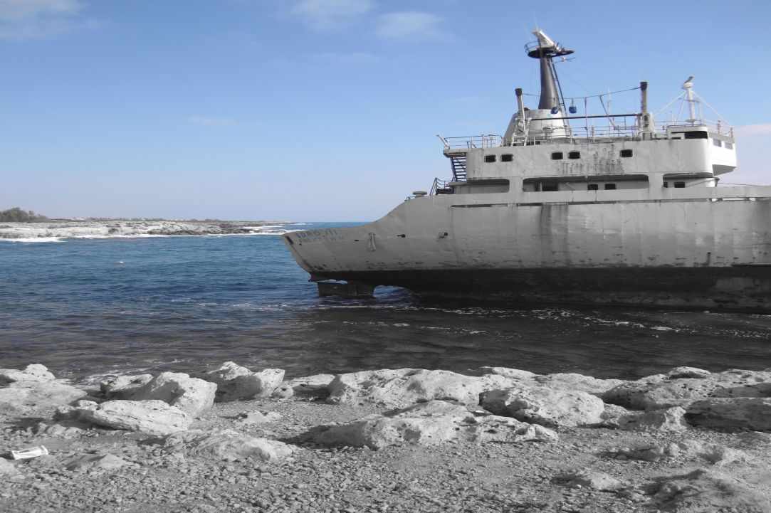 Wreck of the Edro III, Sea Caves, Pafos