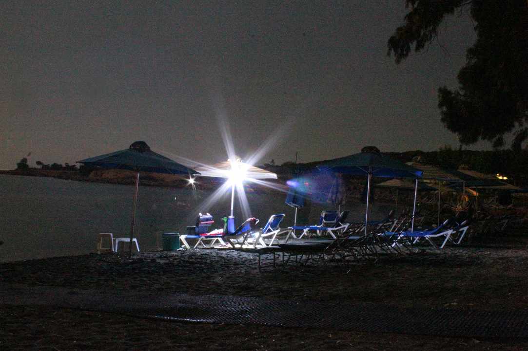 Fishing at night with the stars