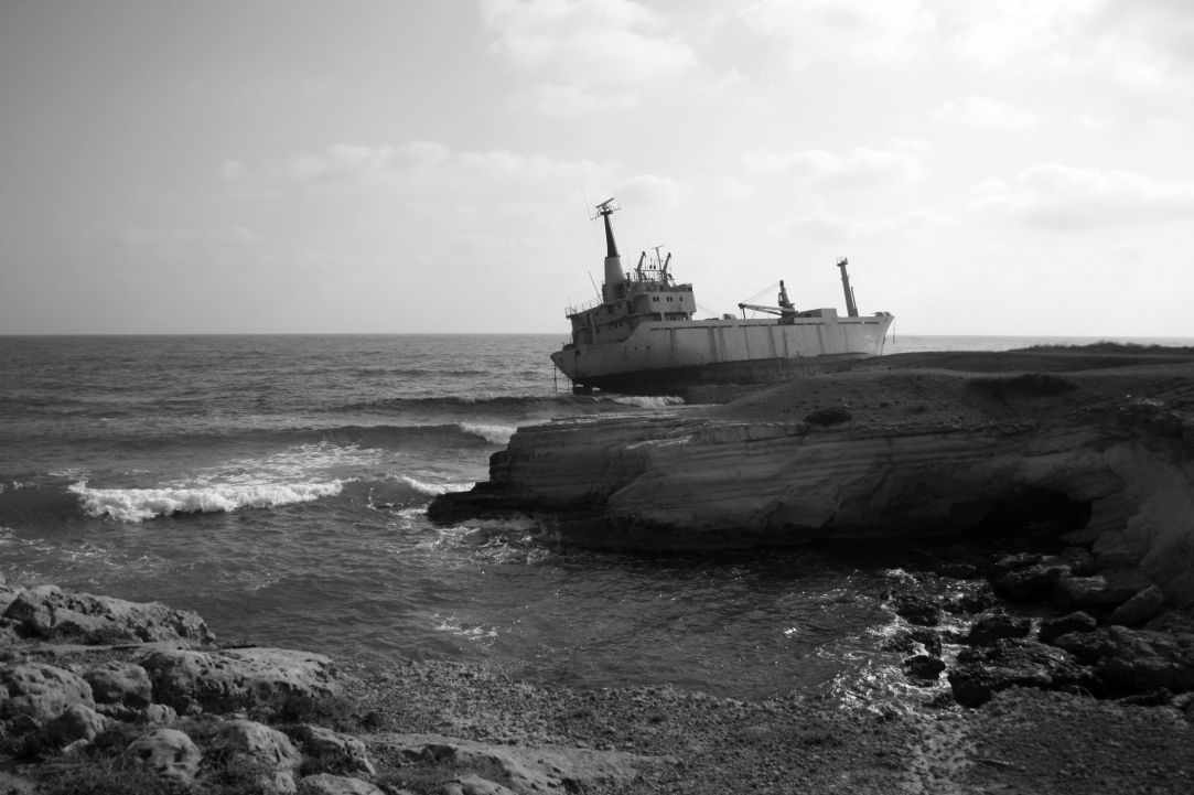 Wreck of the Edro III, Sea Caves, Pafos