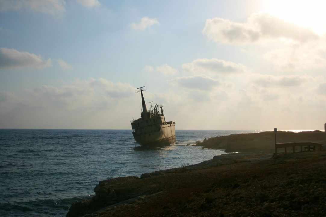 Wreck of the Edro III, Sea Caves, Pafos