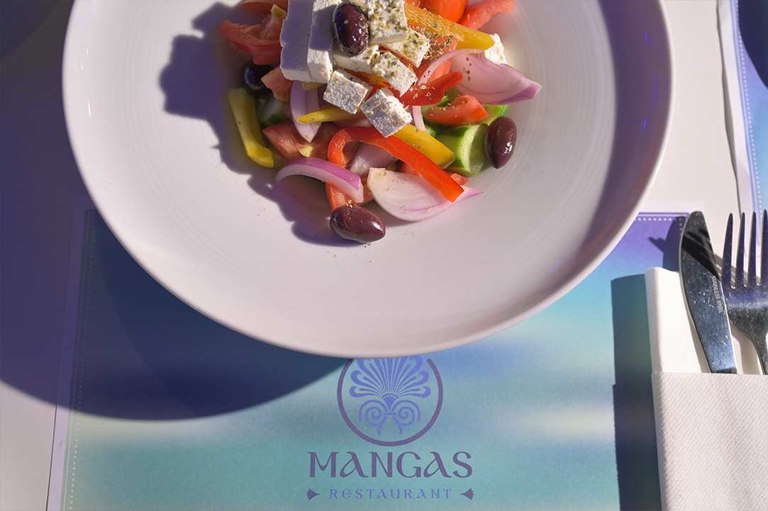 We enjoyed great food in a place reminiscent of a Greek island