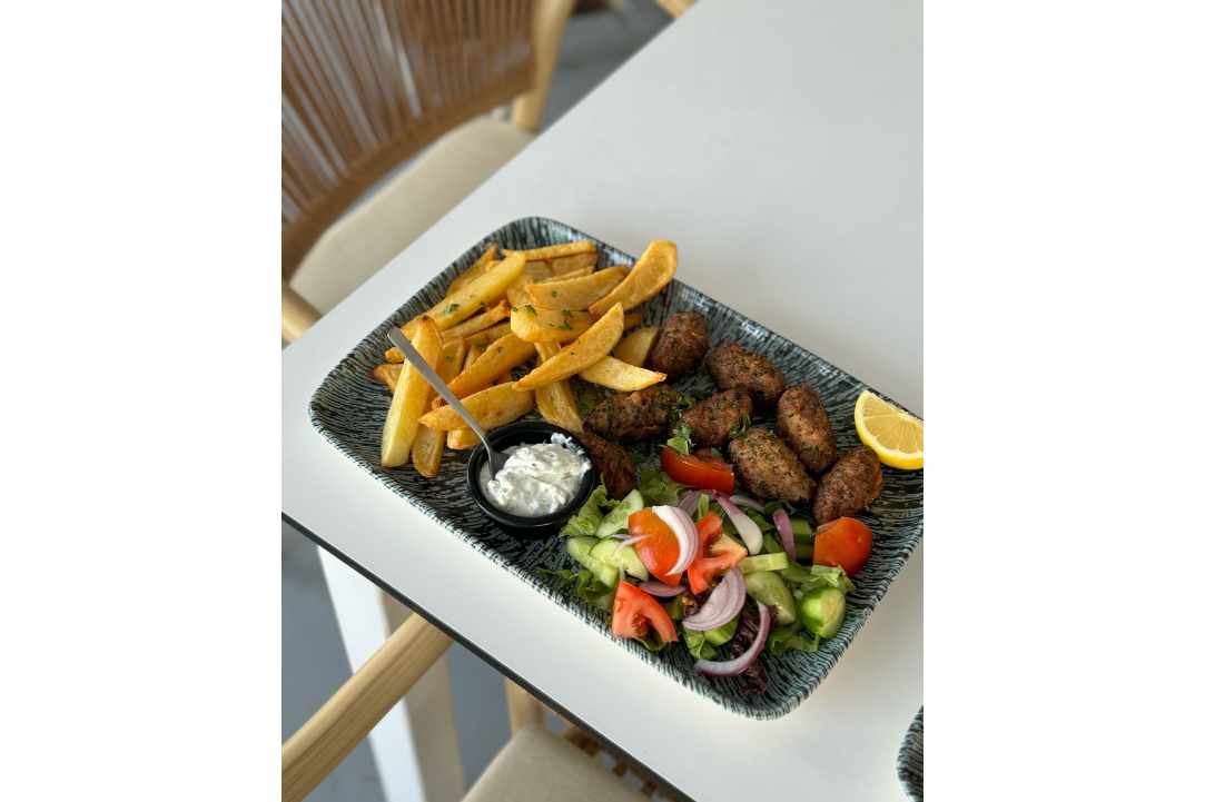 We enjoyed great food in a place reminiscent of a Greek island