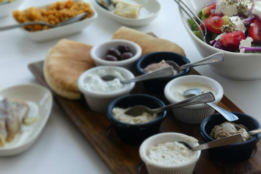We enjoyed great food in a place reminiscent of a Greek island