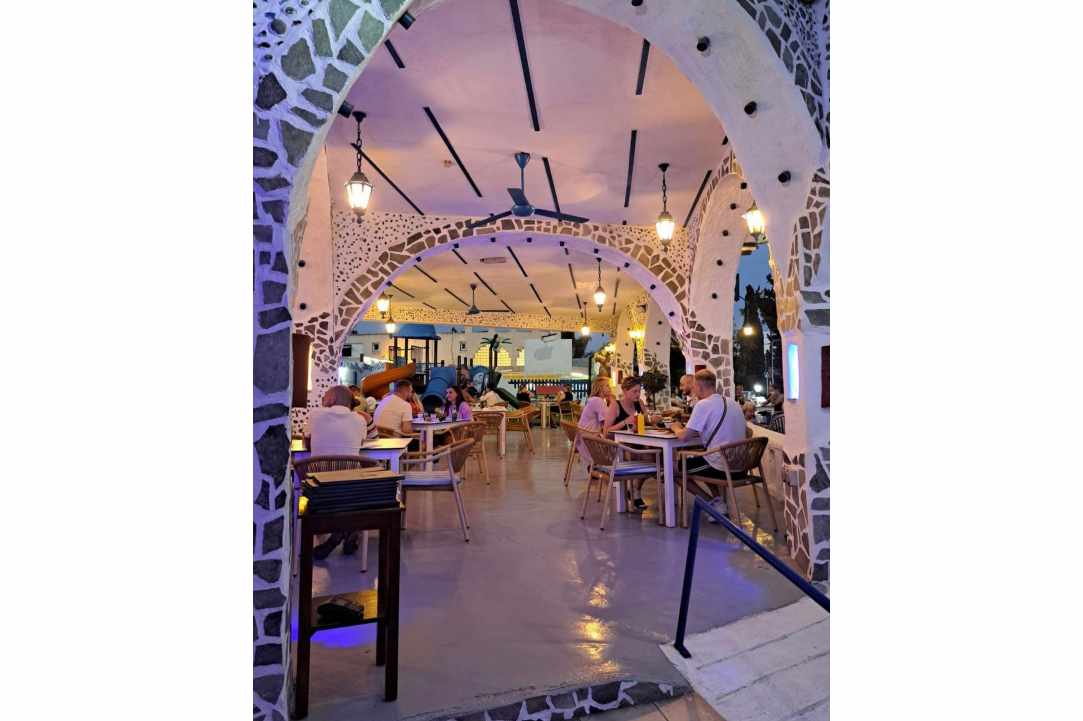 We enjoyed great food in a place reminiscent of a Greek island