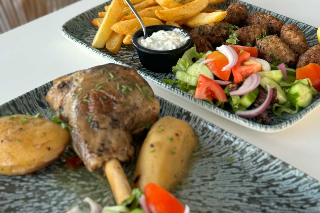 We enjoyed great food in a place reminiscent of a Greek island