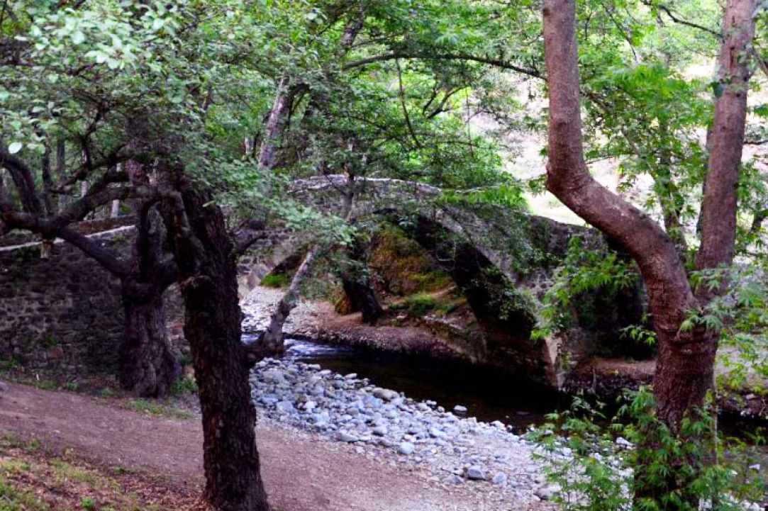 Medieval stone bridge Milia