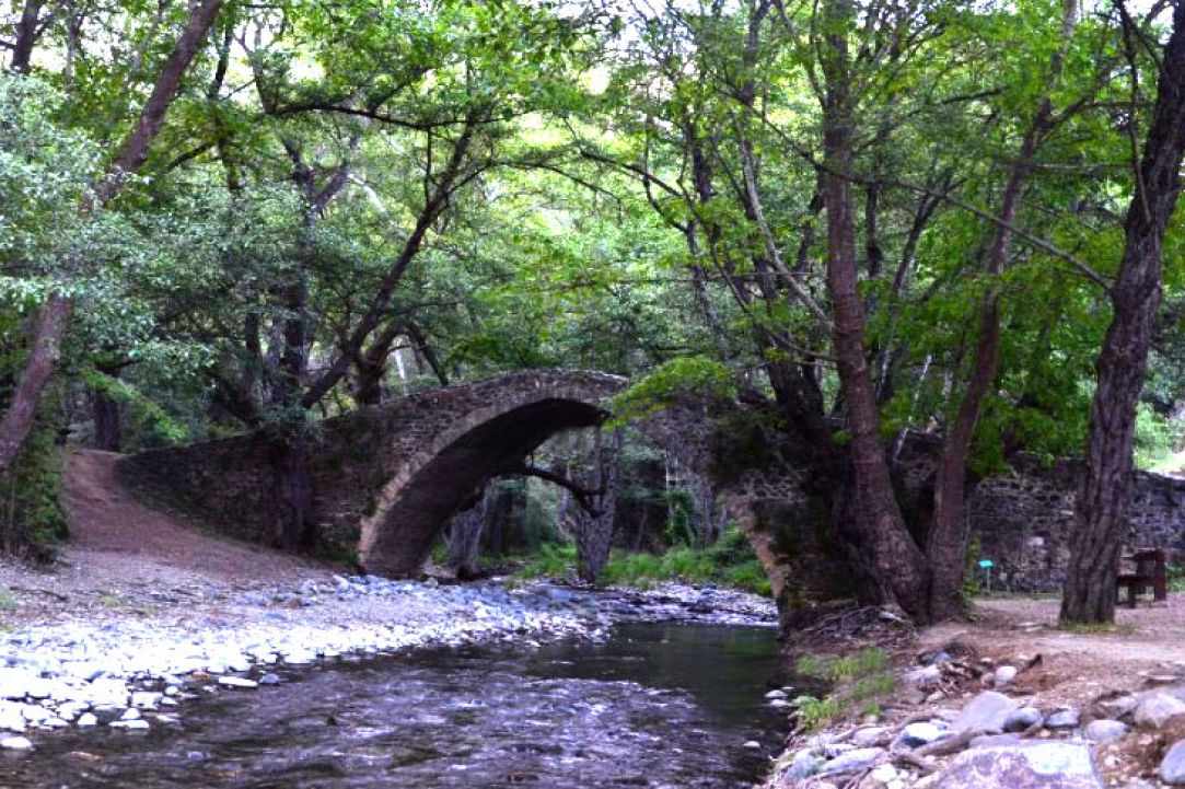 Medieval stone bridge Milia