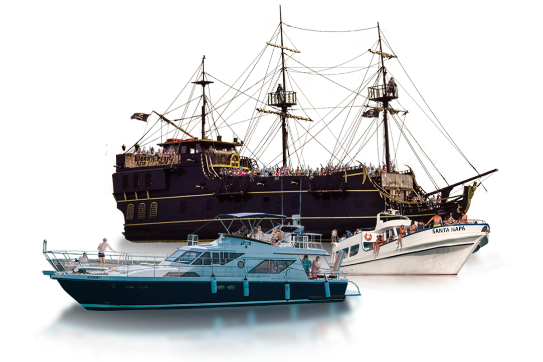 An impressive fleet takes you on a journey from Ayia Napa Harbour