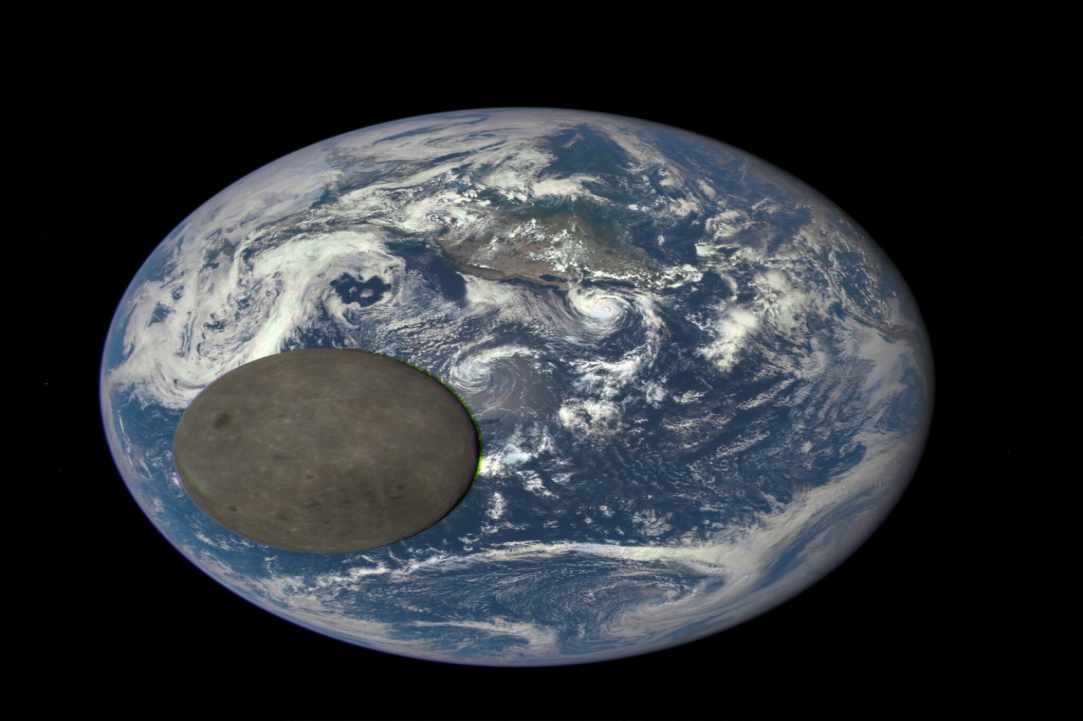 Αληθινή φωτογραφία της Γη και "σκοτεινής" πλευράς του φεγγαριού από δορυφόρο της NASA! gallery image 1