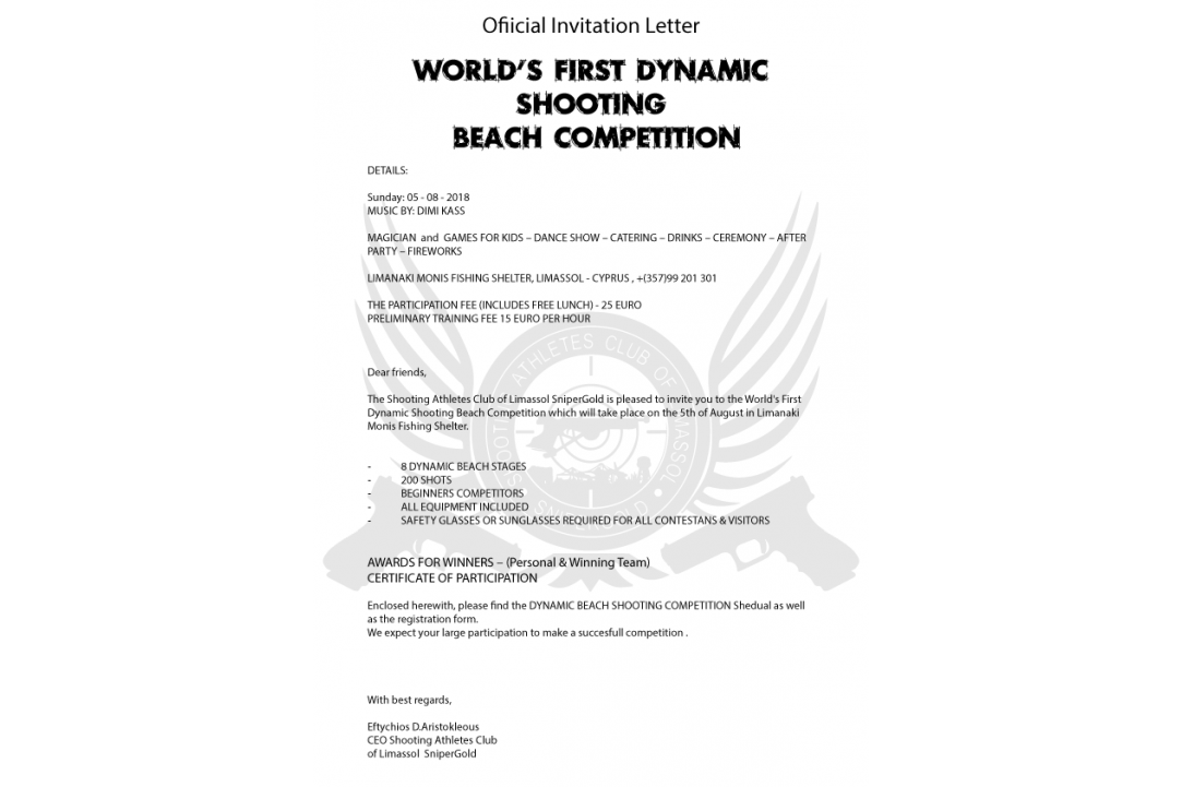 "World's First Dynamic Shooting BEACH Competition"! 