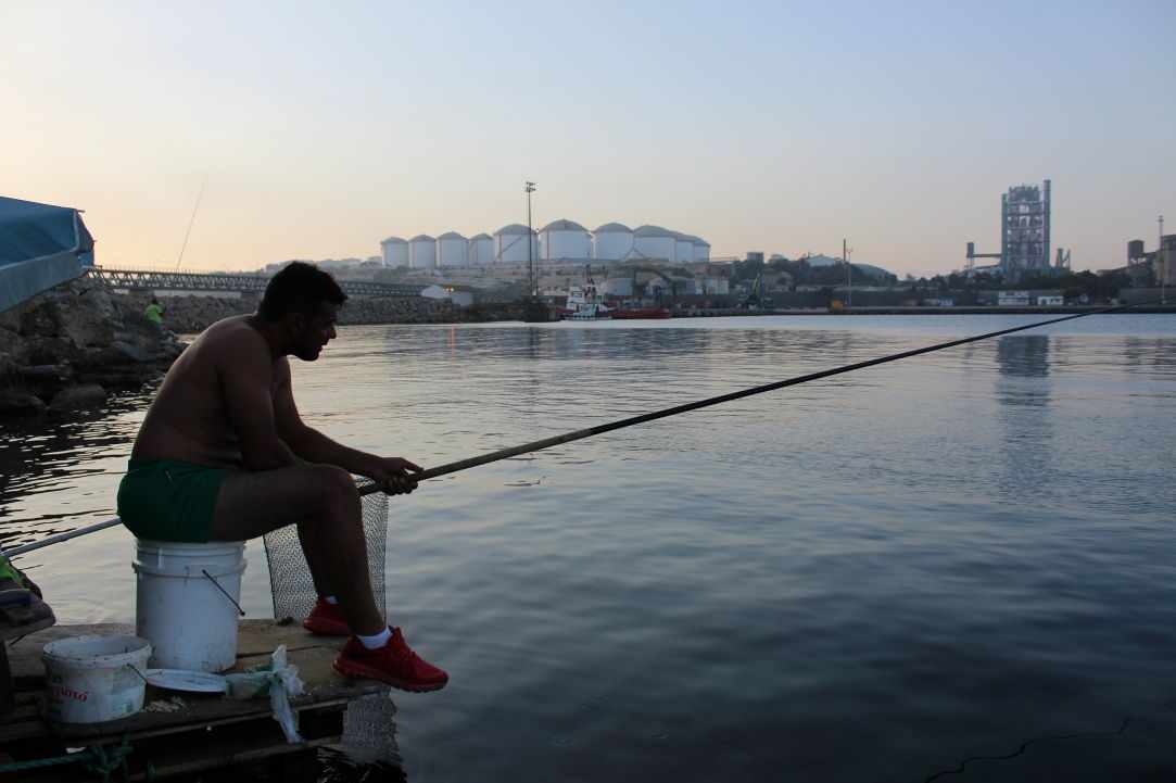 Simple fishing in Cyprus