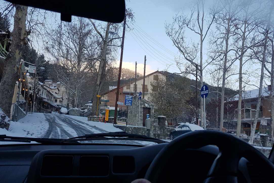 Route from Omodos - Platres