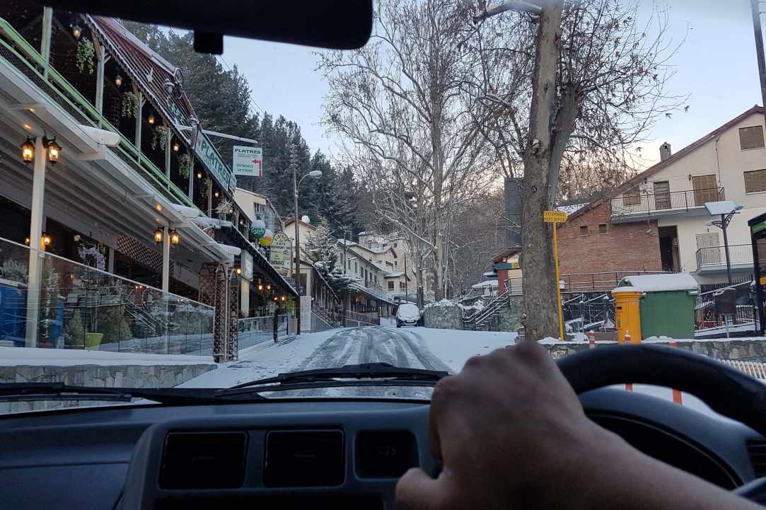 Route from Omodos - Platres