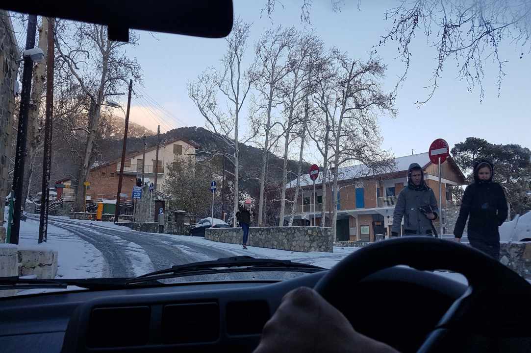 Route from Omodos - Platres