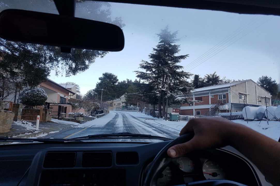 Route from Omodos - Platres