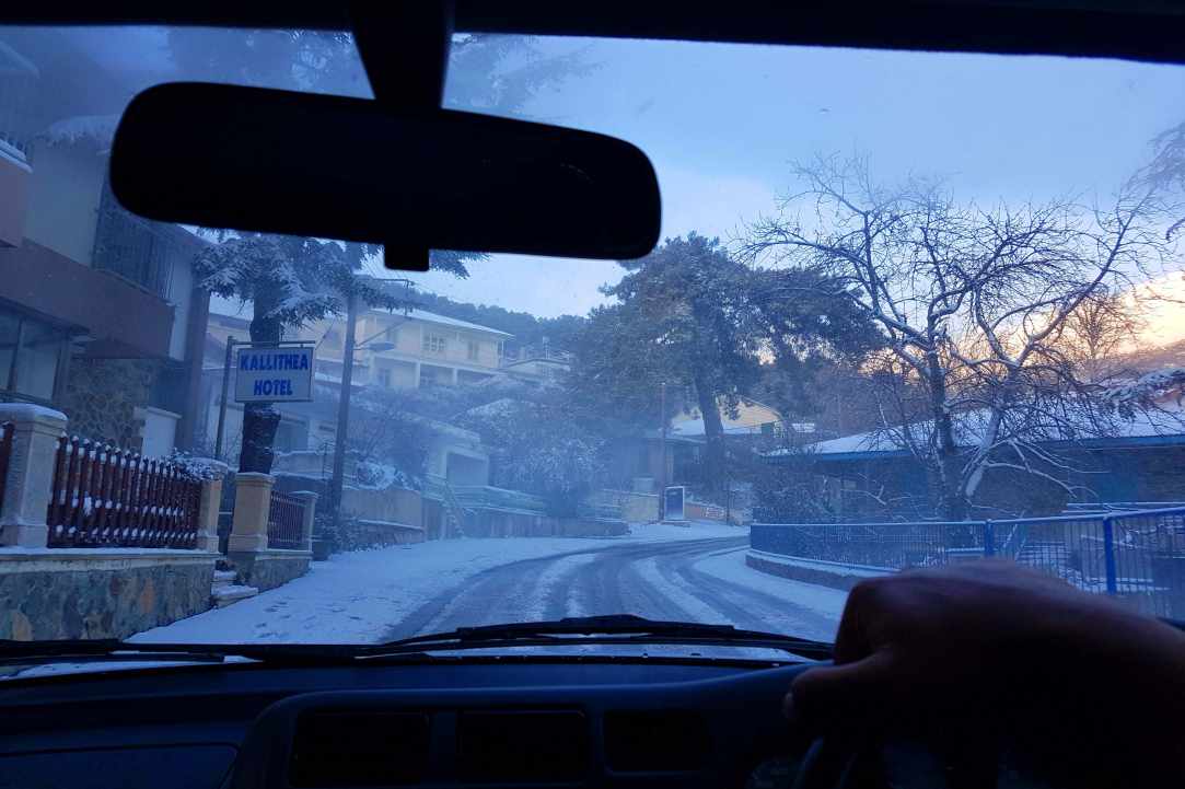 Route from Omodos - Platres