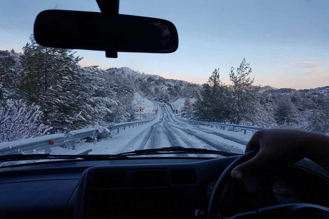 Route from Omodos - Platres