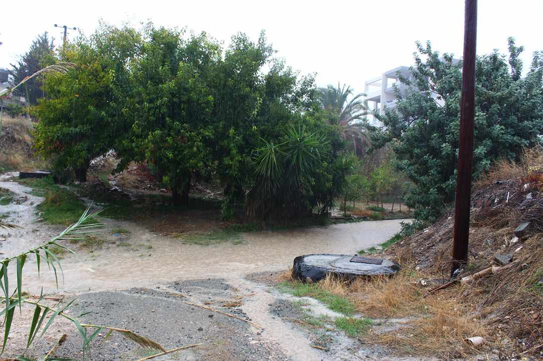 The waterway of Ayia Phyla in winter