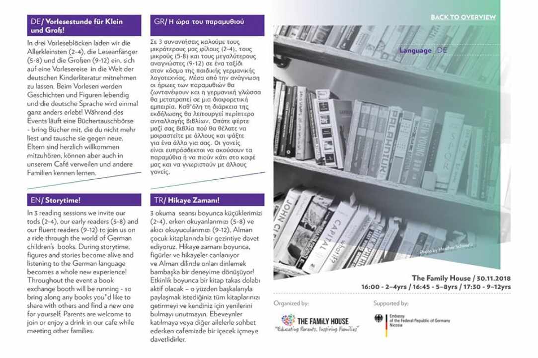 “Weeks of the German Language” 42 days of celebrations:  21 October - 2 December 2018 