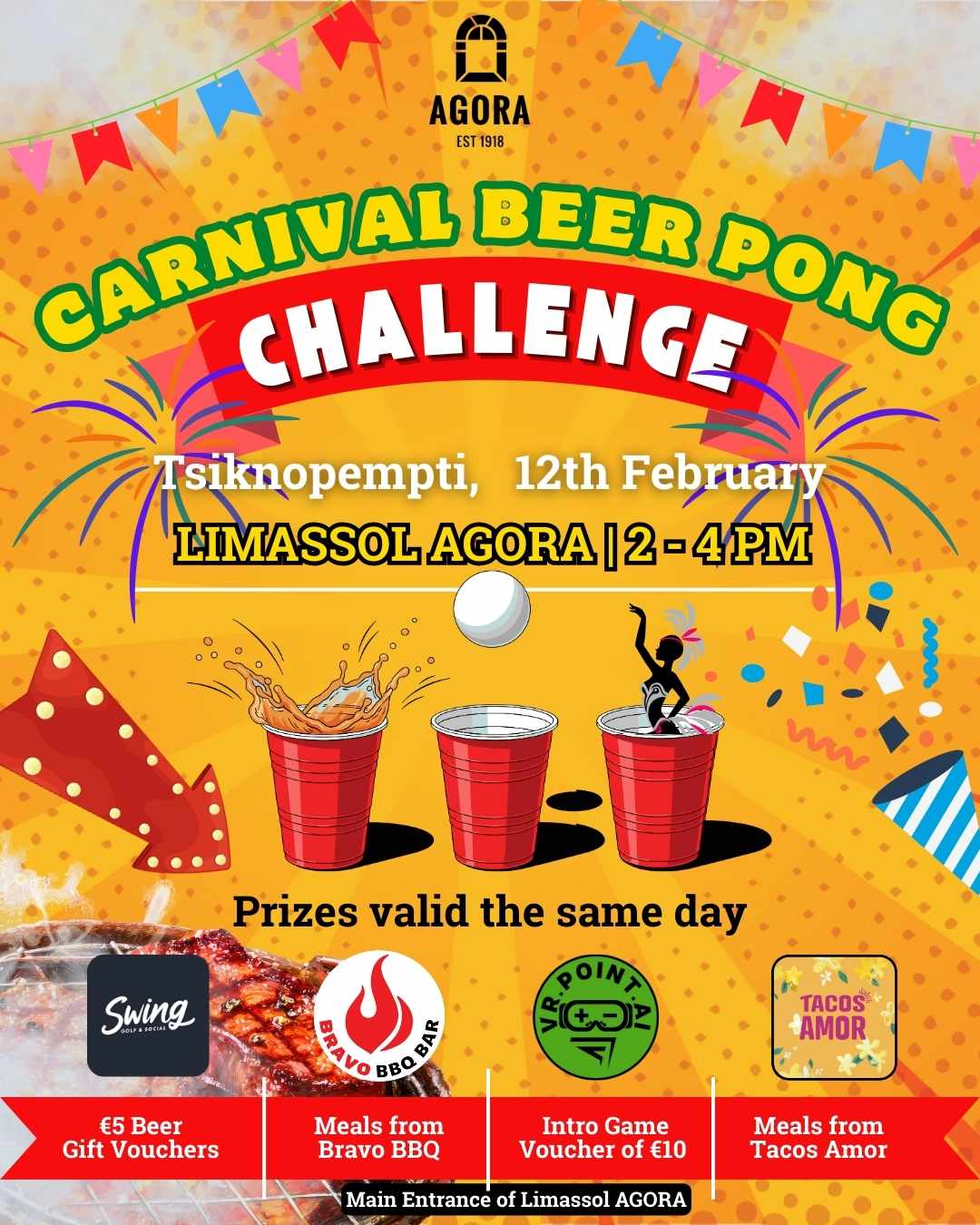 Beer Pong Challenge this Tsiknopempti at Limassol AGORA