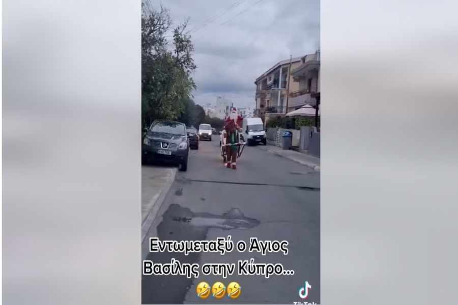 Κάτι κακό περίμενε τον Άγιο Βασίλη στην Κύπρο! Σωριάστηκε ο Άγιος Βασίλης και έγινε το απόλυτο viral!