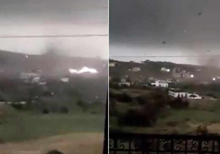 Η στιγμή που χτυπάει ο ανεμοστρόβιλος