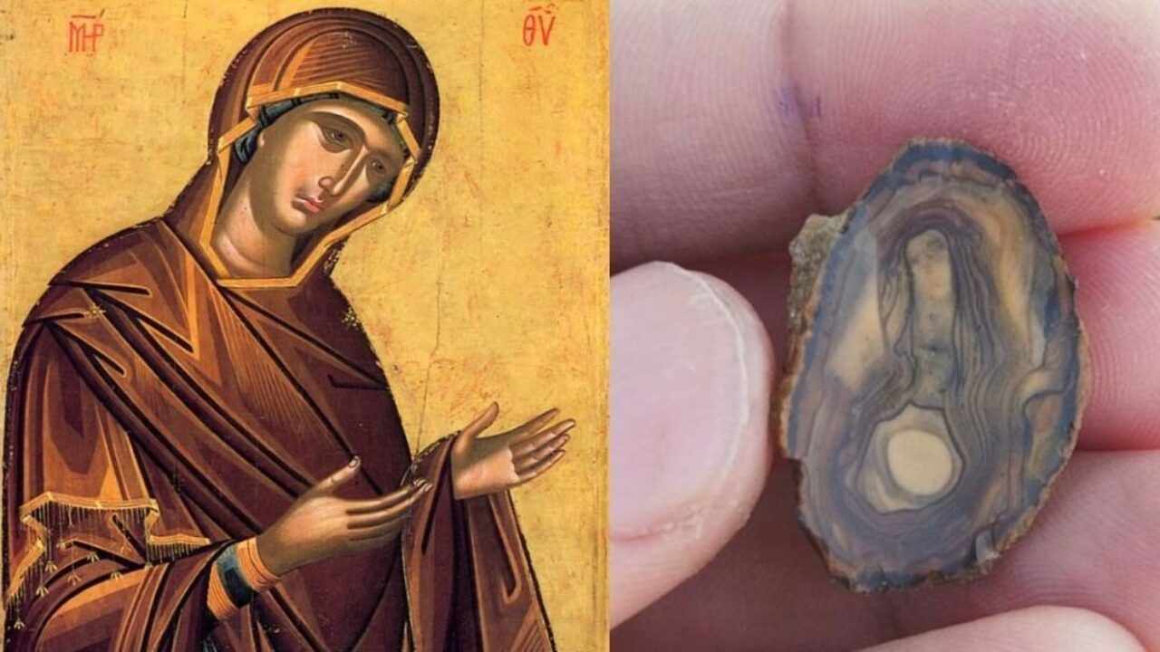 Άνδρας βρήκε πέτρα με αποτυπωμένη την μορφή Παναγίας