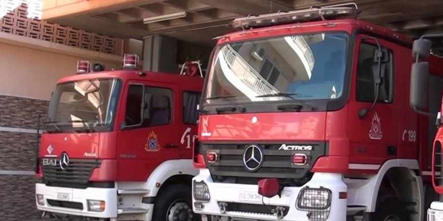 Φωτιά σε λεωφορείο με μαθητές στη Λάρνακα