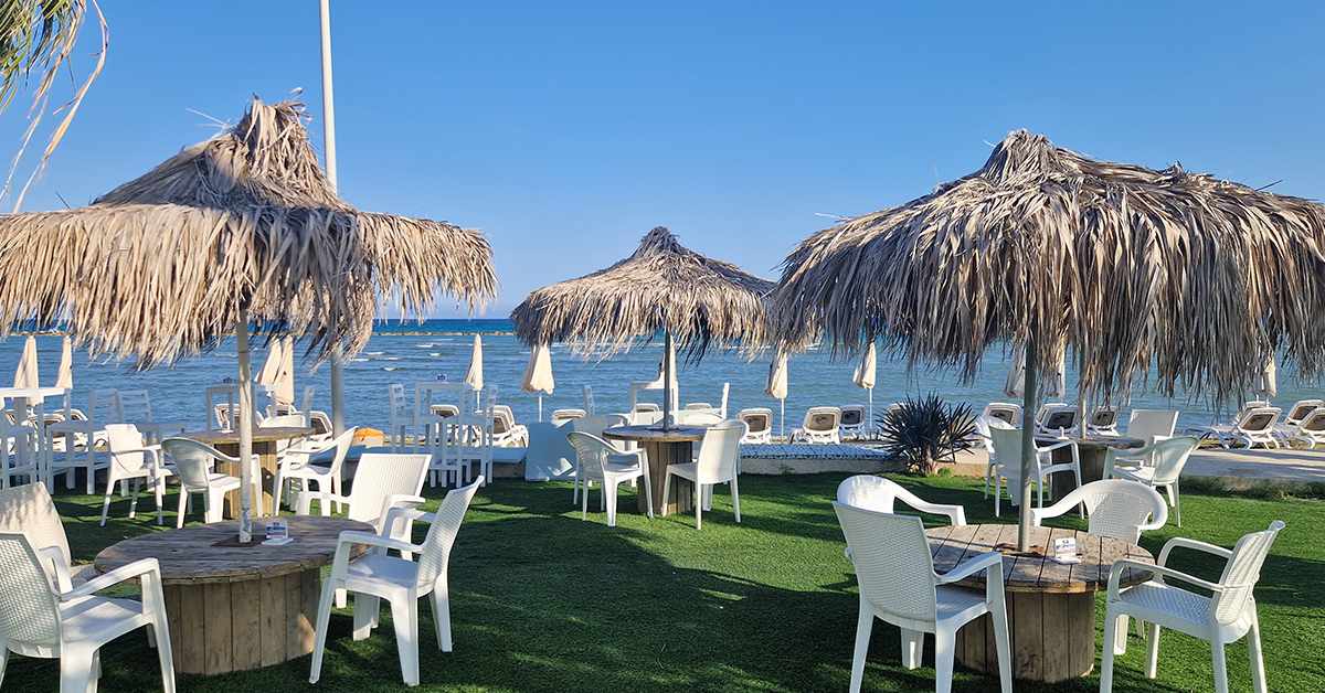 Roadworks in Oroklini — yet everyone still heads to LoveSea Beach Bar Resto