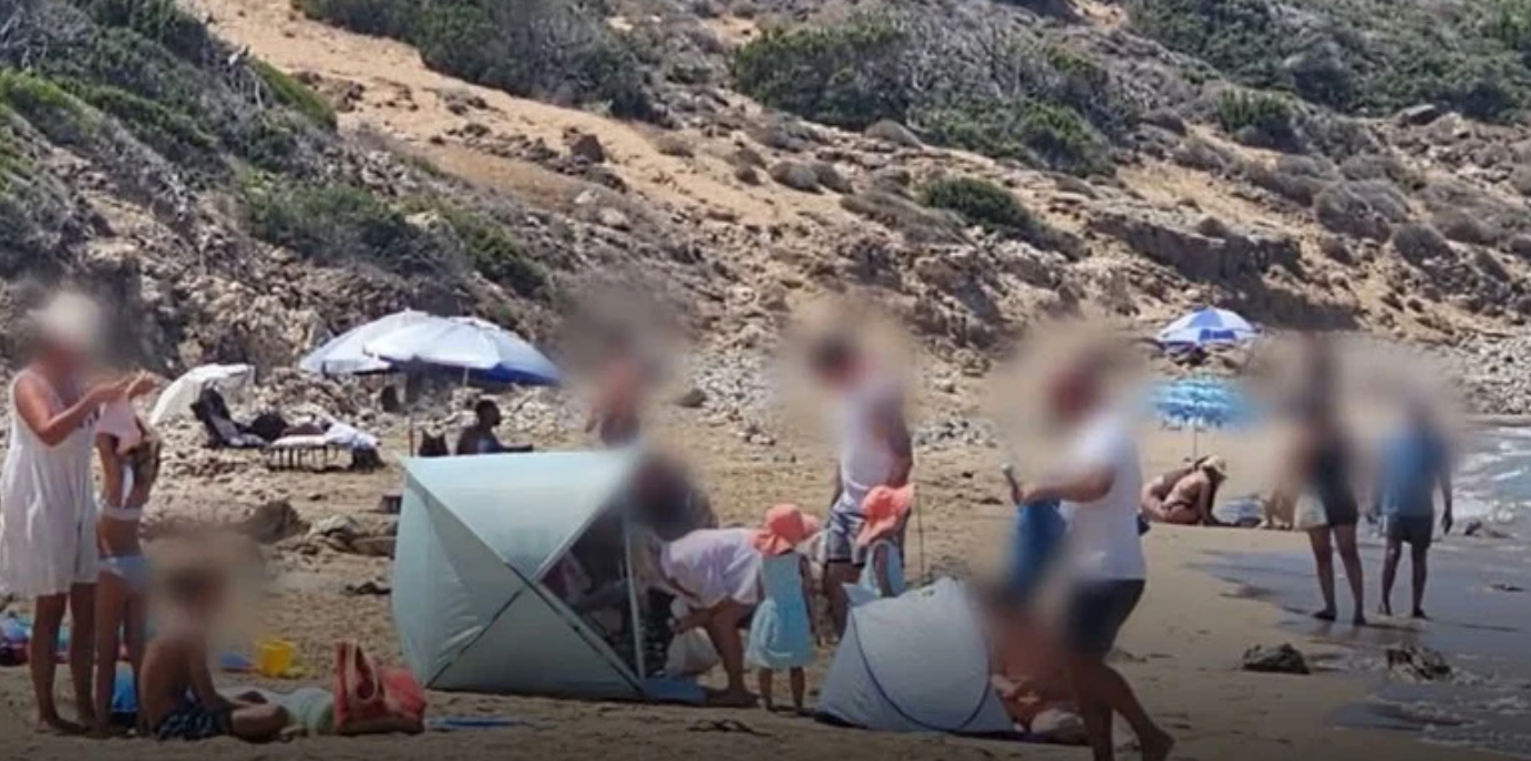 Ομπρέλες και τσαντίρια στη Λάρα