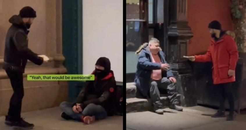 Διχάζει ο TikToker που μοιράζει λεφτά σε άστεγους